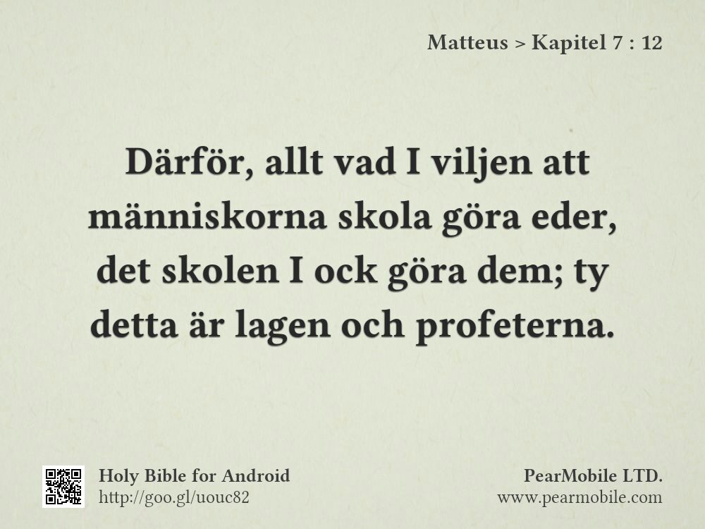 Matteus, Kapitel 7:12